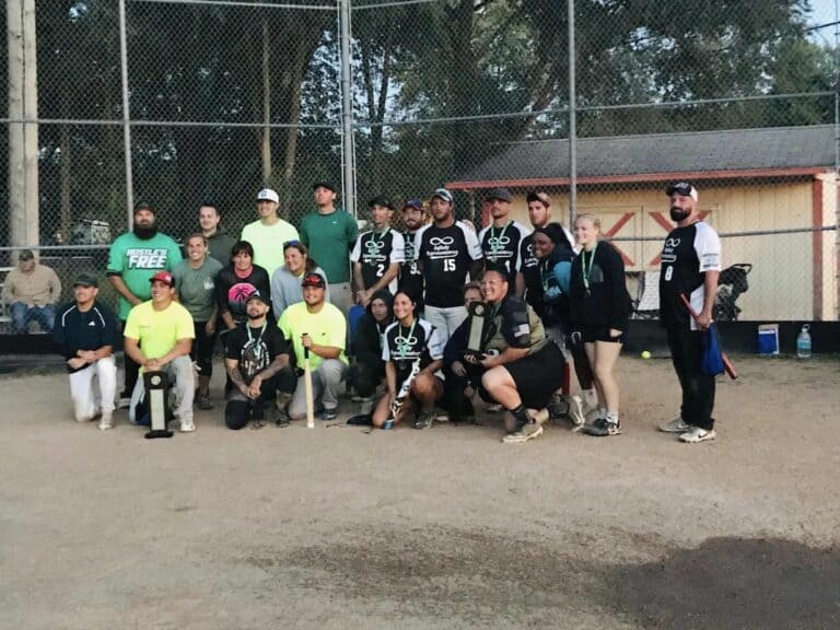 Group picture of the Homers for the Homeless tournament.